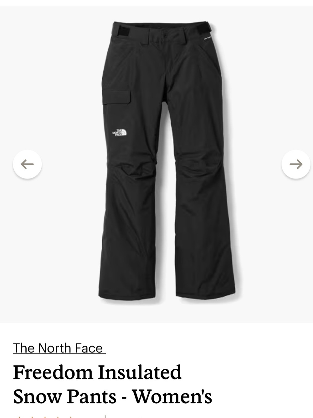 NWT The North Face Women's Freedom Insulated Snow Pants - Black